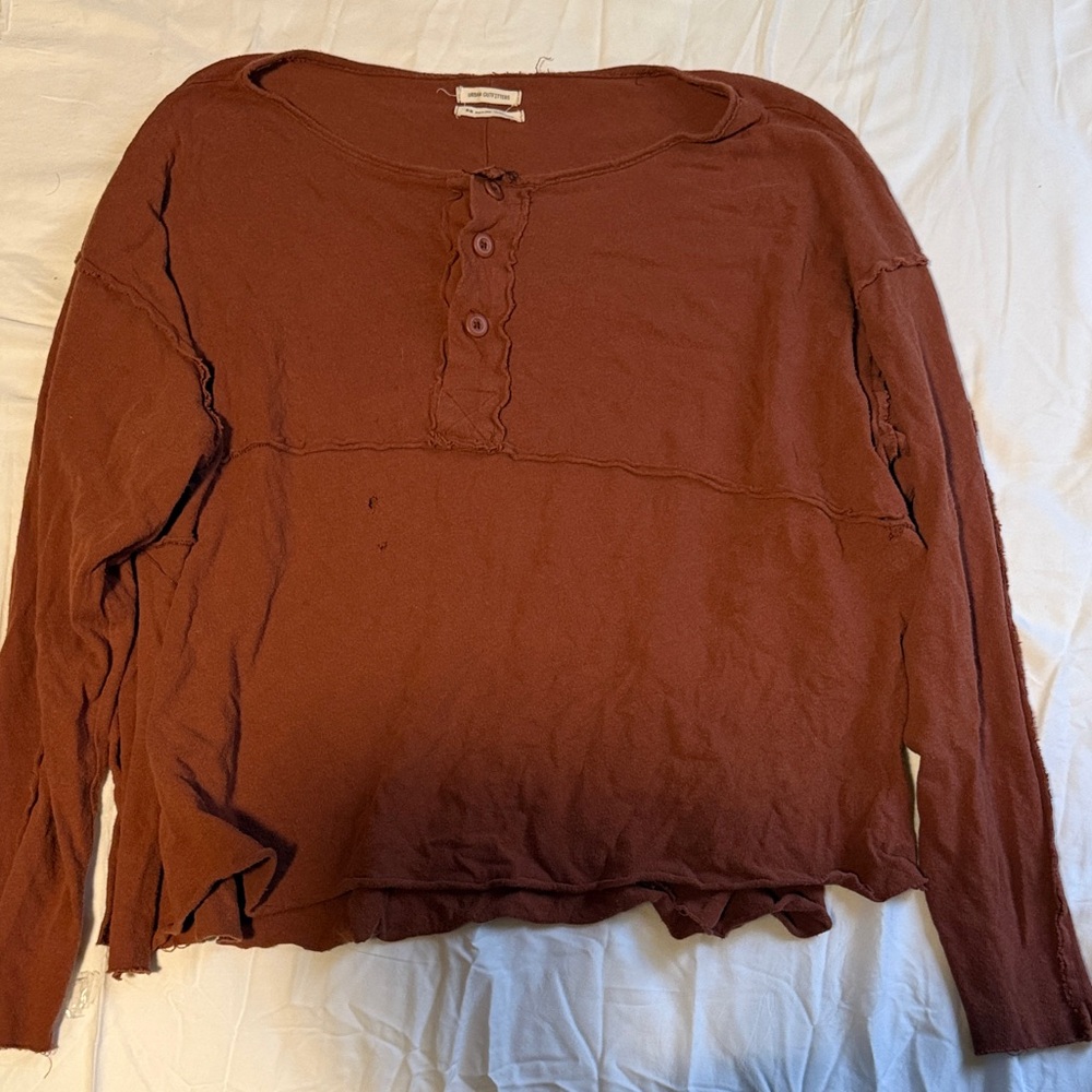 Urban Outfitters Rust Long Sleeve Top